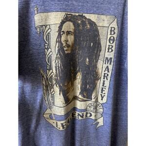 Bob Marley “Legend” Graphic Tee Blue Heather XL Reggae Music Streetwear Festival